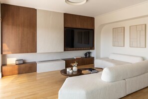Living area - Urban Forty One | Acropolis-view penthouse (Pagkrati)