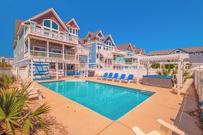 A heated pool - JL #727 | Eyes on the Horizon | Oceanfront | Ocean Views | Beach Views | Private (Kill Devil Hills)
