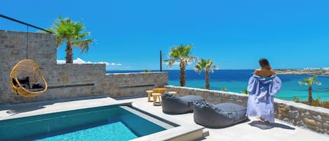 Junior Suite with Private Pool Sea View and Big Private Terrace | Terrace/patio
