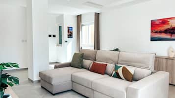 Villa, City View, Poolside | Living area