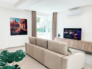 Villa, City View, Poolside | Living area