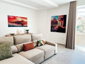 Villa, City View, Poolside | Living area