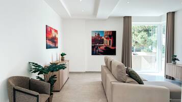 Villa, City View, Poolside | Living area