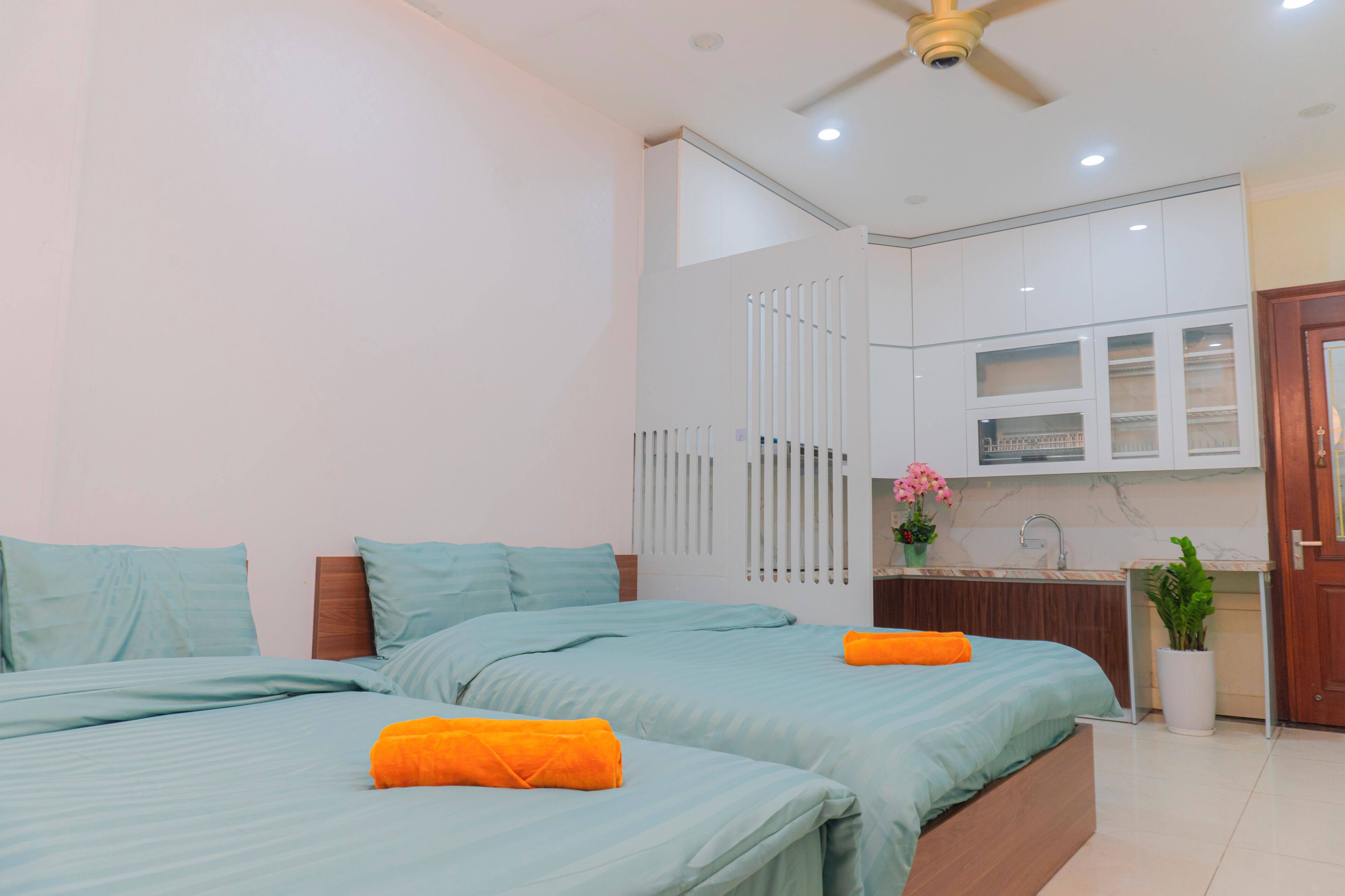 Familie studio suite, patio, uitzicht op tuin