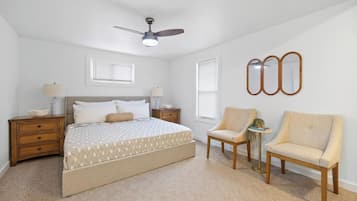 5 bedrooms, desk, iron/ironing board, travel cot