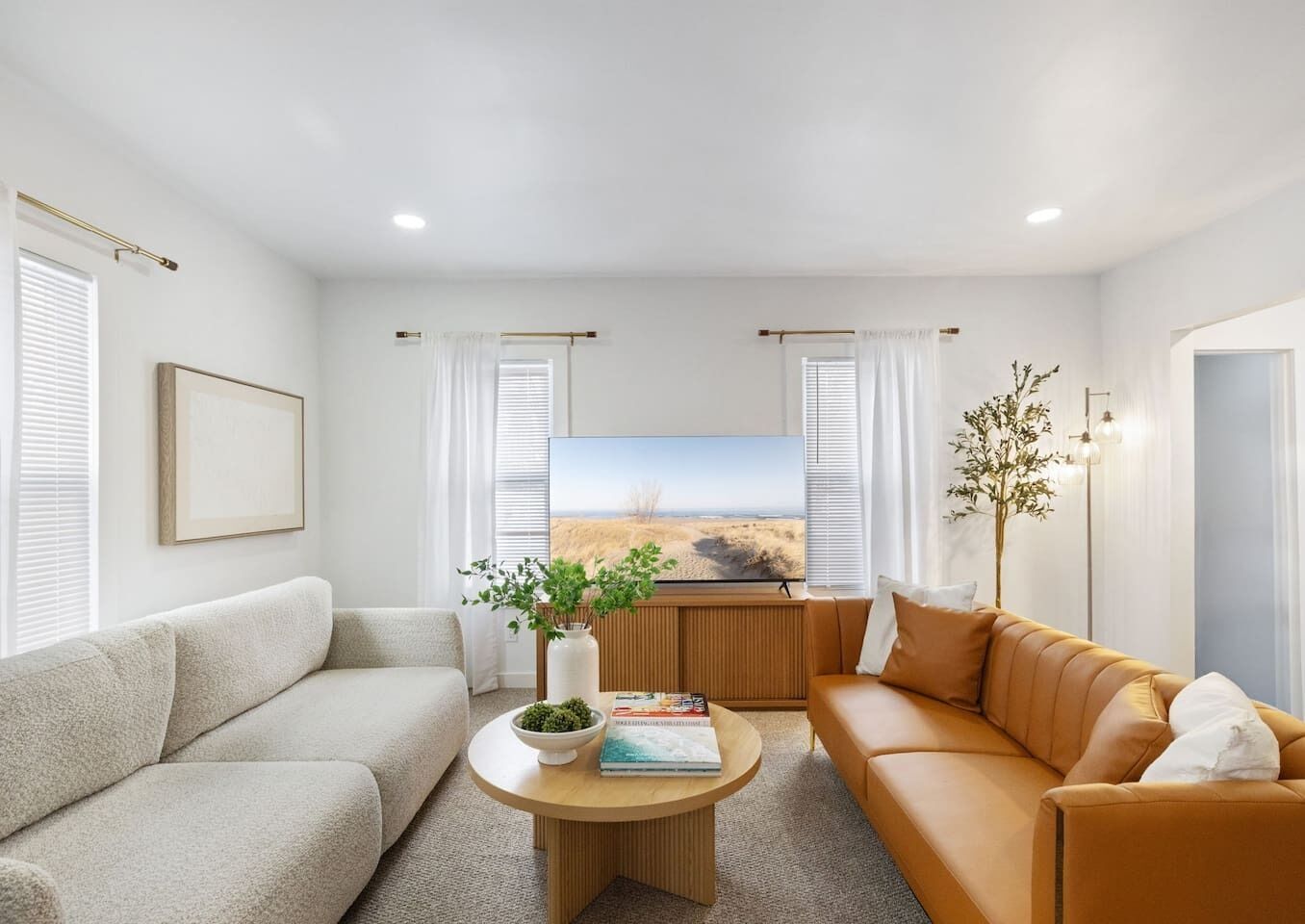 Smart TV, fireplace, table tennis, books