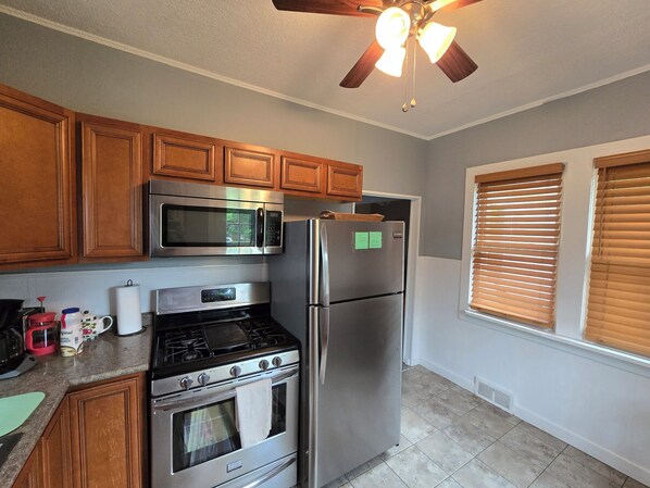 Microwave, oven, stovetop, dishwasher