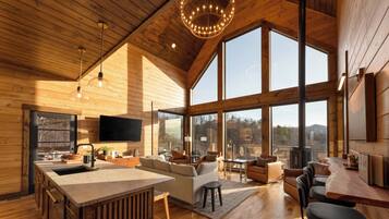 Smart TV, chimenea, videojuegos y libros