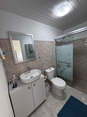 Bathroom - Studio Apartment in Seroe Blanco, Unit #77C (Oranjestad)