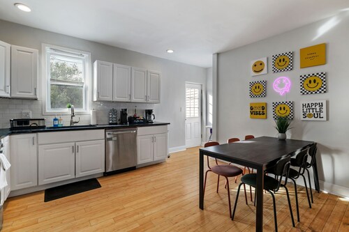 Modern Lawrenceville 4BR w/ Deck + 2 Car Garage w/ EV Charger - Sleeps 11