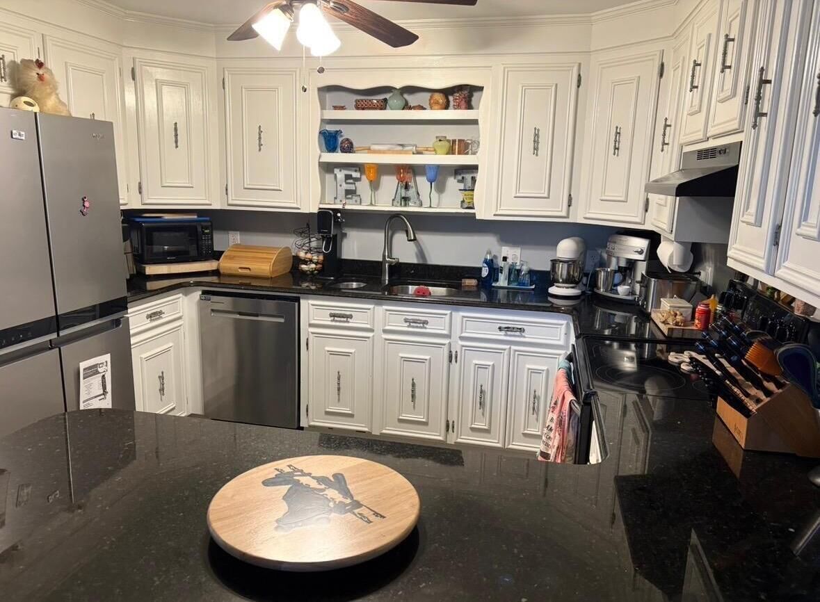 Microwave, oven, stovetop, dishwasher