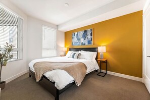 1 bedroom, desk, iron/ironing board, travel cot