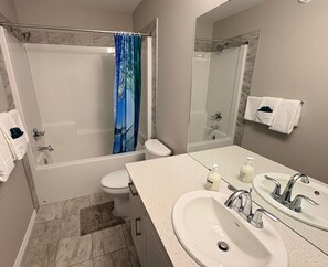 Haartrockner, Bidet, Handtücher, Seife