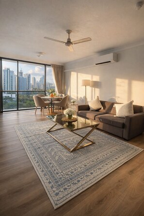 TV - Stylish 2BR Apartment in Surfers Paradise – Walk to Beach, Dining & Tram (Surfers Paradise)