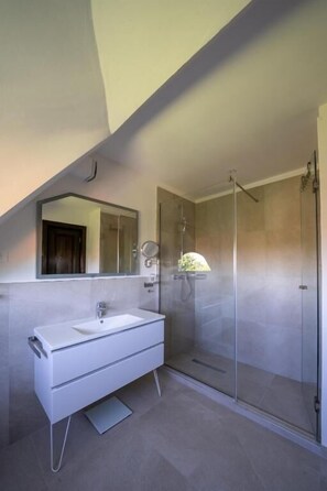 Shower, hair dryer, slippers, towels - The Szekler Countryside Estate (Bicfalau)