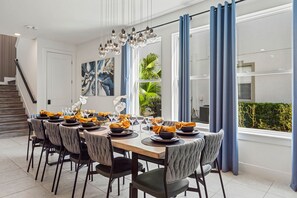 Dining - 8BR Superb Villa, Pool, Spa • Near Disney (Reunion)