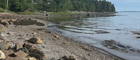 On the beach, beach towels