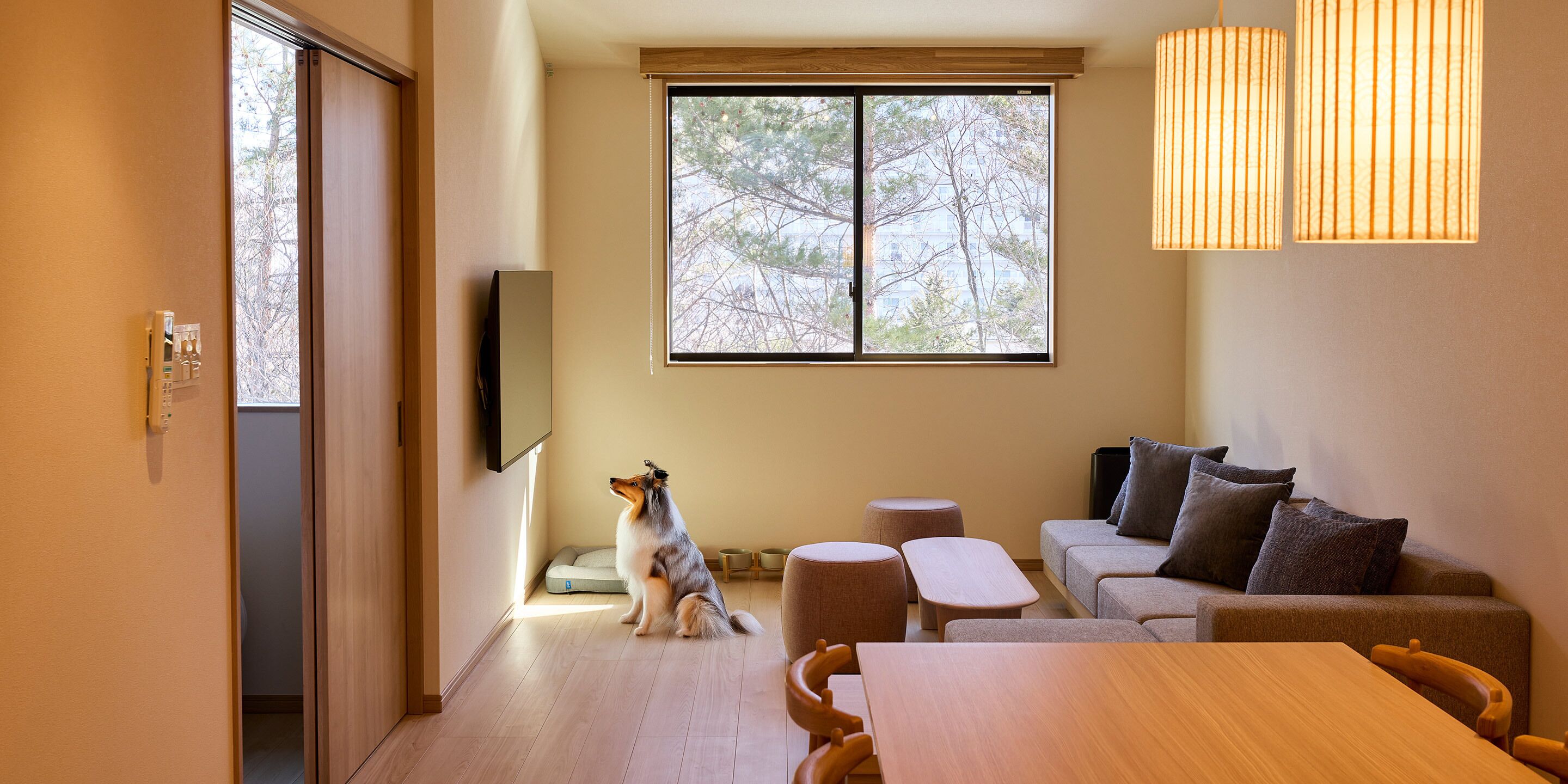 Dúplex, varias camas, para no fumadores ([E]6Single/hotspringbath,Dog Friendly) | Área de sala de estar