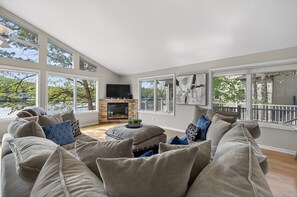 Living area - 4 bedroom house in Sunrise Beach, in a quiet cove with a private dock. (Sunrise Beach)