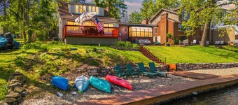 Portage Lakes Getaway - 5 Bedroom Lakefront Home