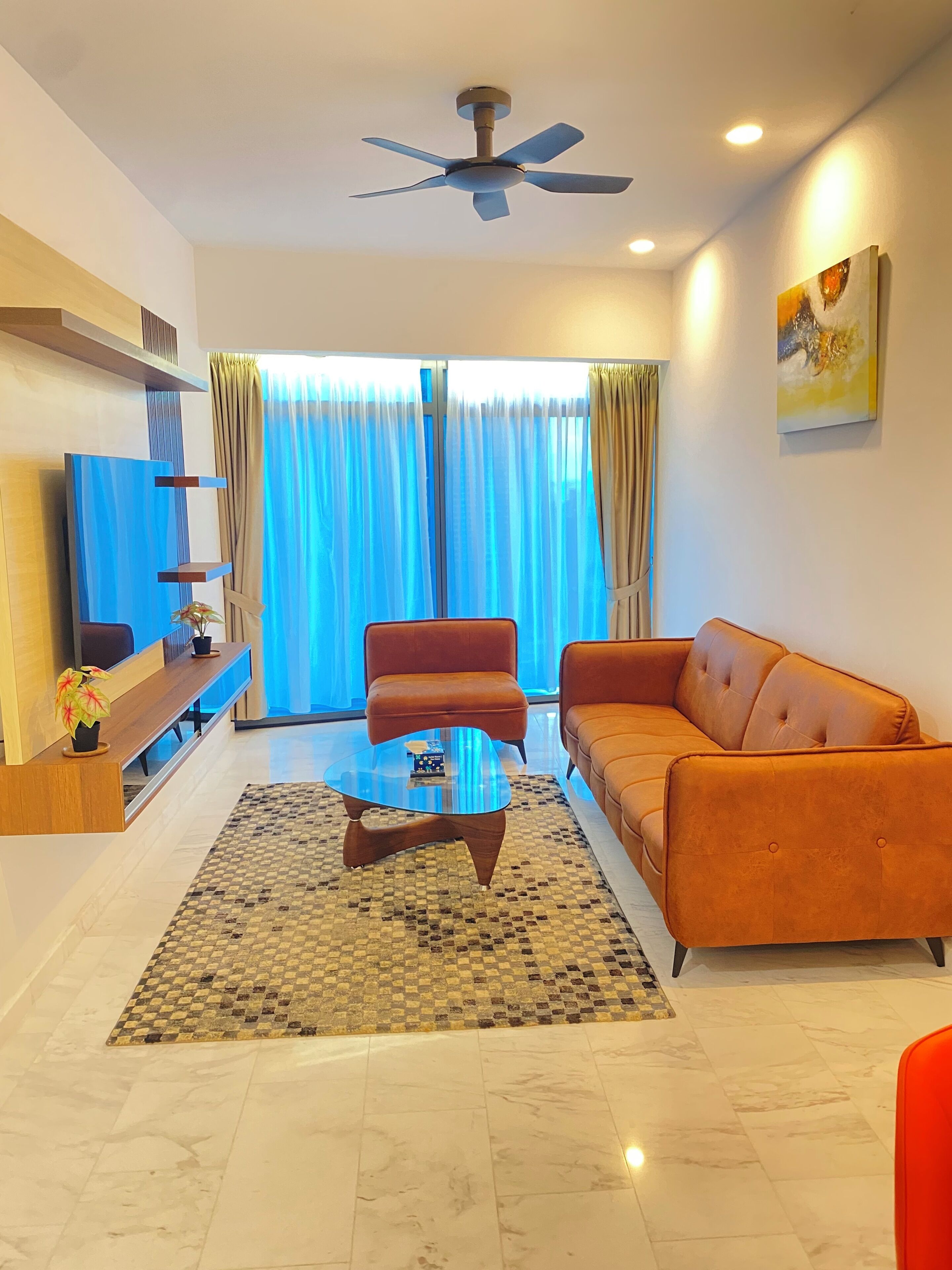 Superior Apartment, City View | Living area