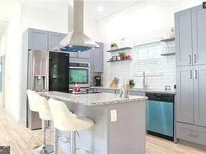 Microwave, oven, stovetop, dishwasher