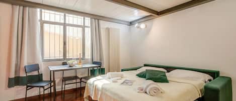 Honeymoon Apartment, Multiple Bedrooms (Volpedo Loft) | 1 bedroom, iron/ironing board, WiFi, bed sheets