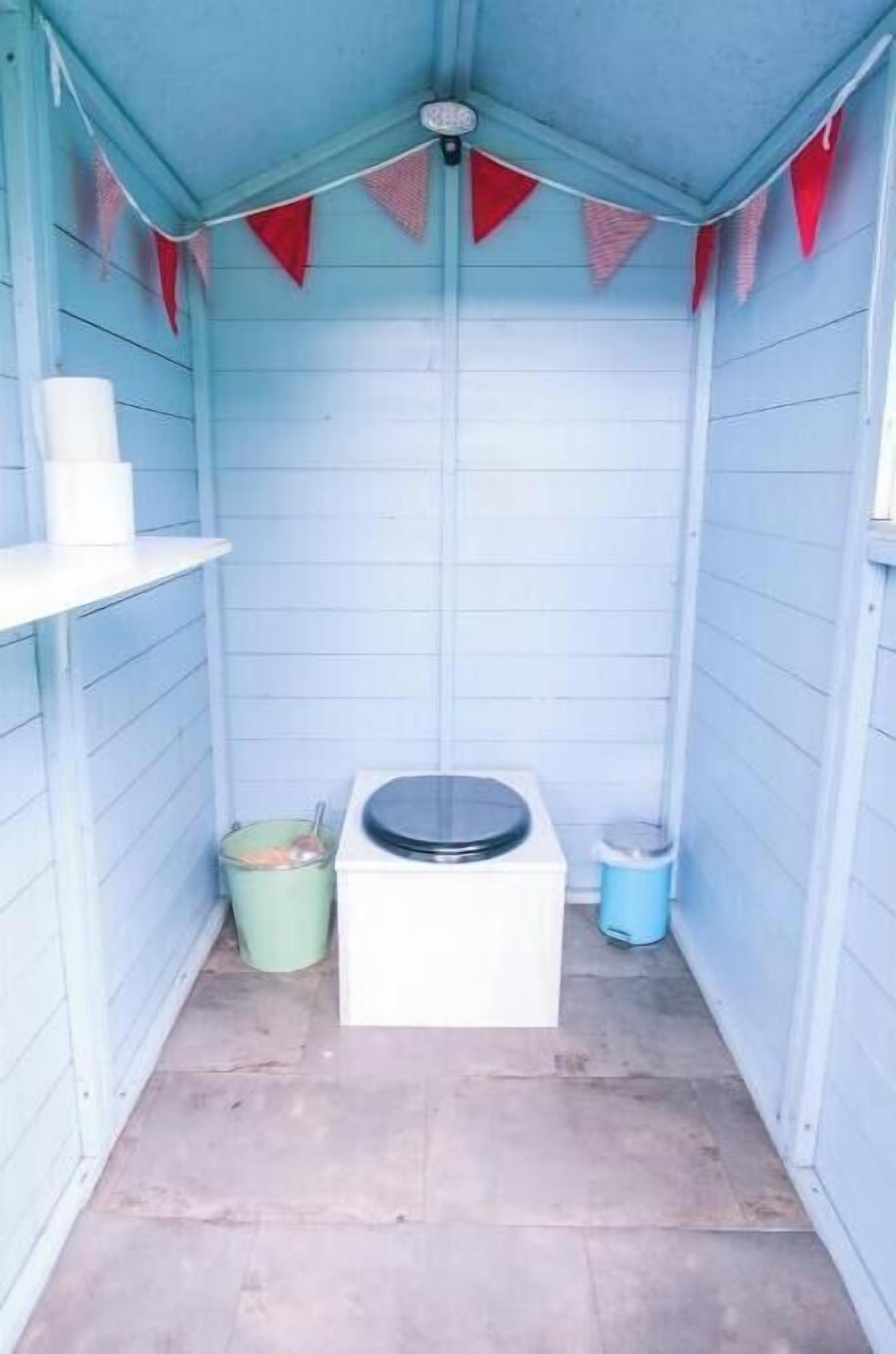 Shower, towels, soap, toilet paper