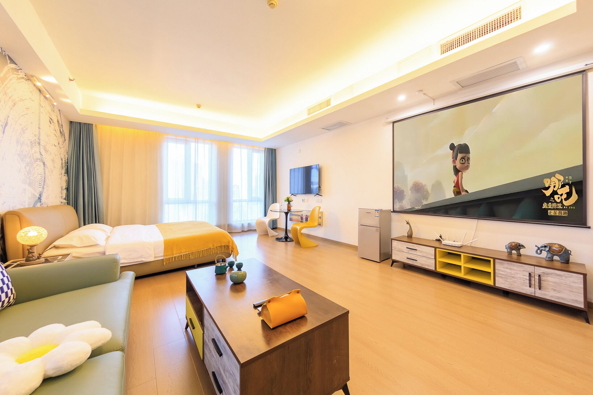 Kamar Double Deluks, pemandangan kota | Ruang keluarga