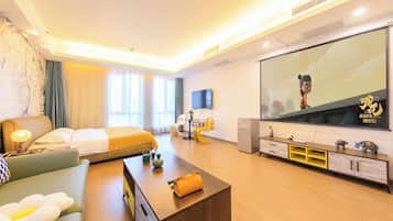 Kamar Double Deluks, pemandangan kota | Ruang keluarga
