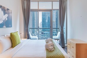 Exclusive Apartment, 1 King Bed, Air conditioning, Marina View | View from room - PVH - Iris Blue - Marina View 1BR (Dubai)