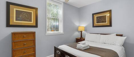 2 bedrooms, iron/ironing board, travel crib, WiFi