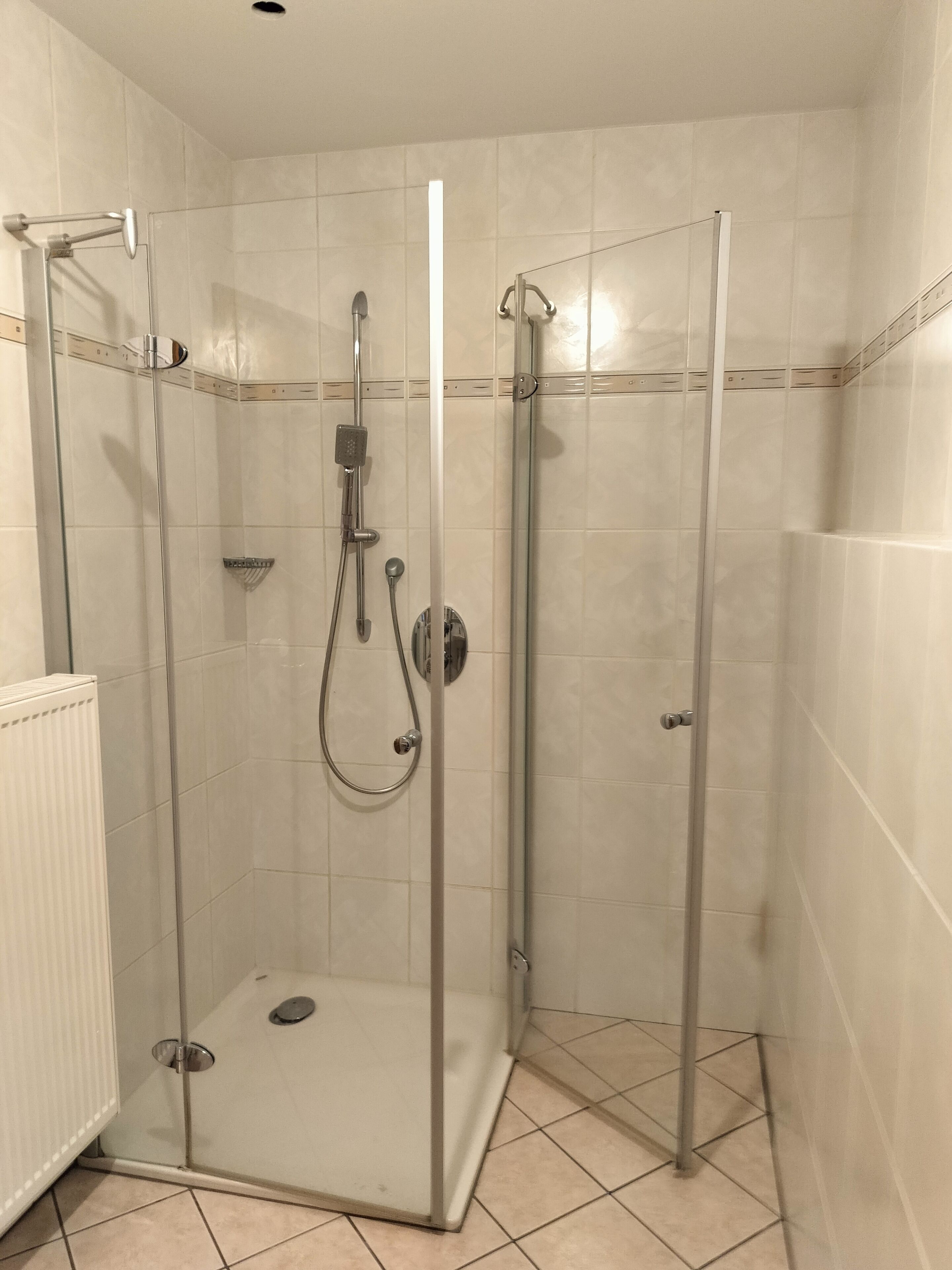 Dusche, Haartrockner, Bidet, Handtücher