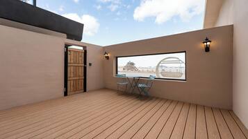 Standard Double Room, Balcony, Partial Ocean View | Outdoor dining