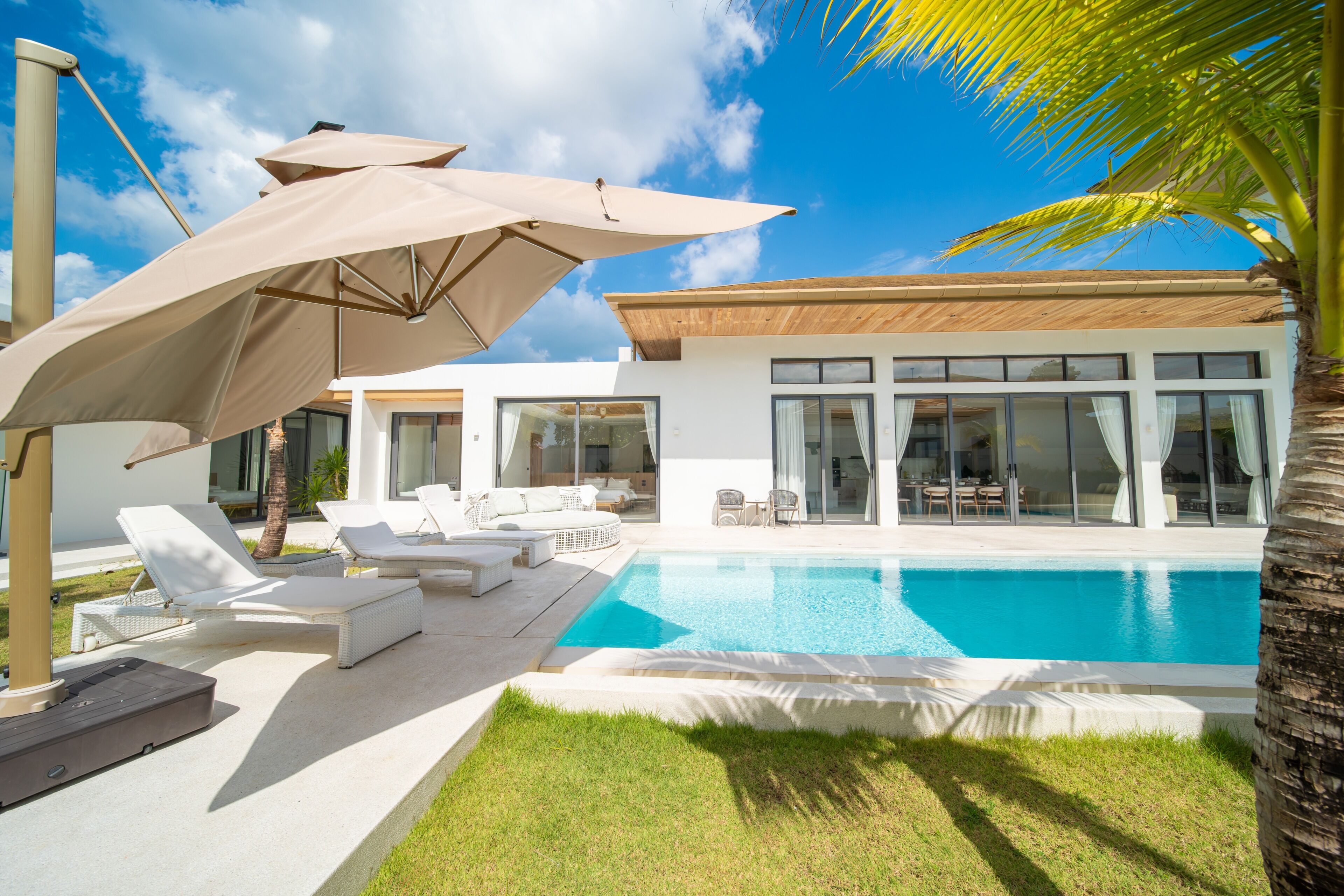 Villa Premium, 5 chambres, piscine privée, côté cour intérieure | Vue sur le jardin