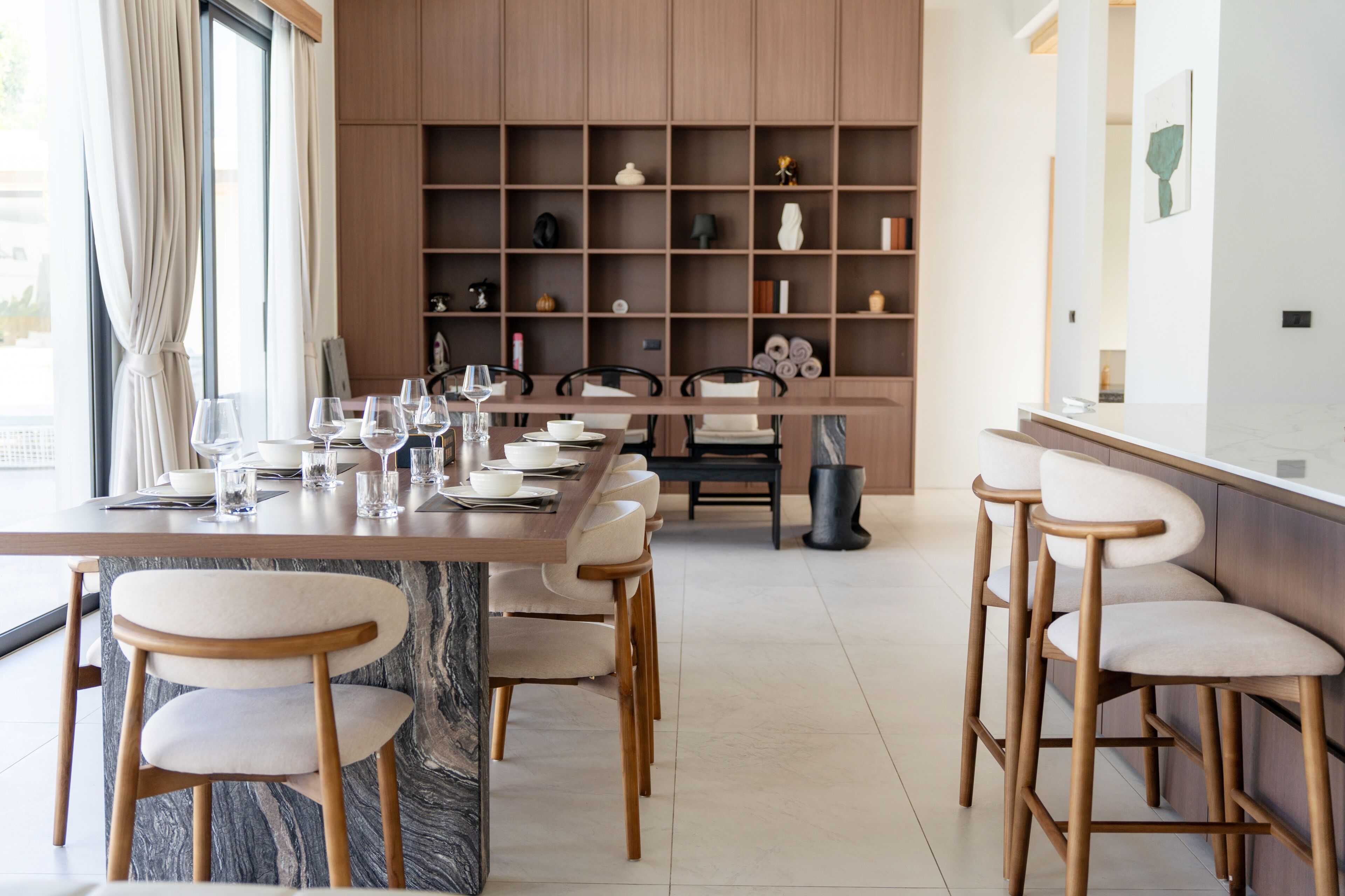 Premium-Villa, 5 Schlafzimmer, eigener Pool, zum Innenhof hin | Esszimmer