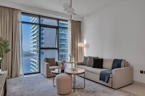 Condo, quang cảnh bãi biển | Khu phòng khách