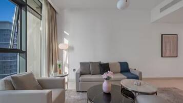Condo, vista para a praia | Área de estar