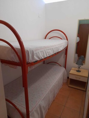 2 bedrooms, iron/ironing board, travel crib, bed sheets