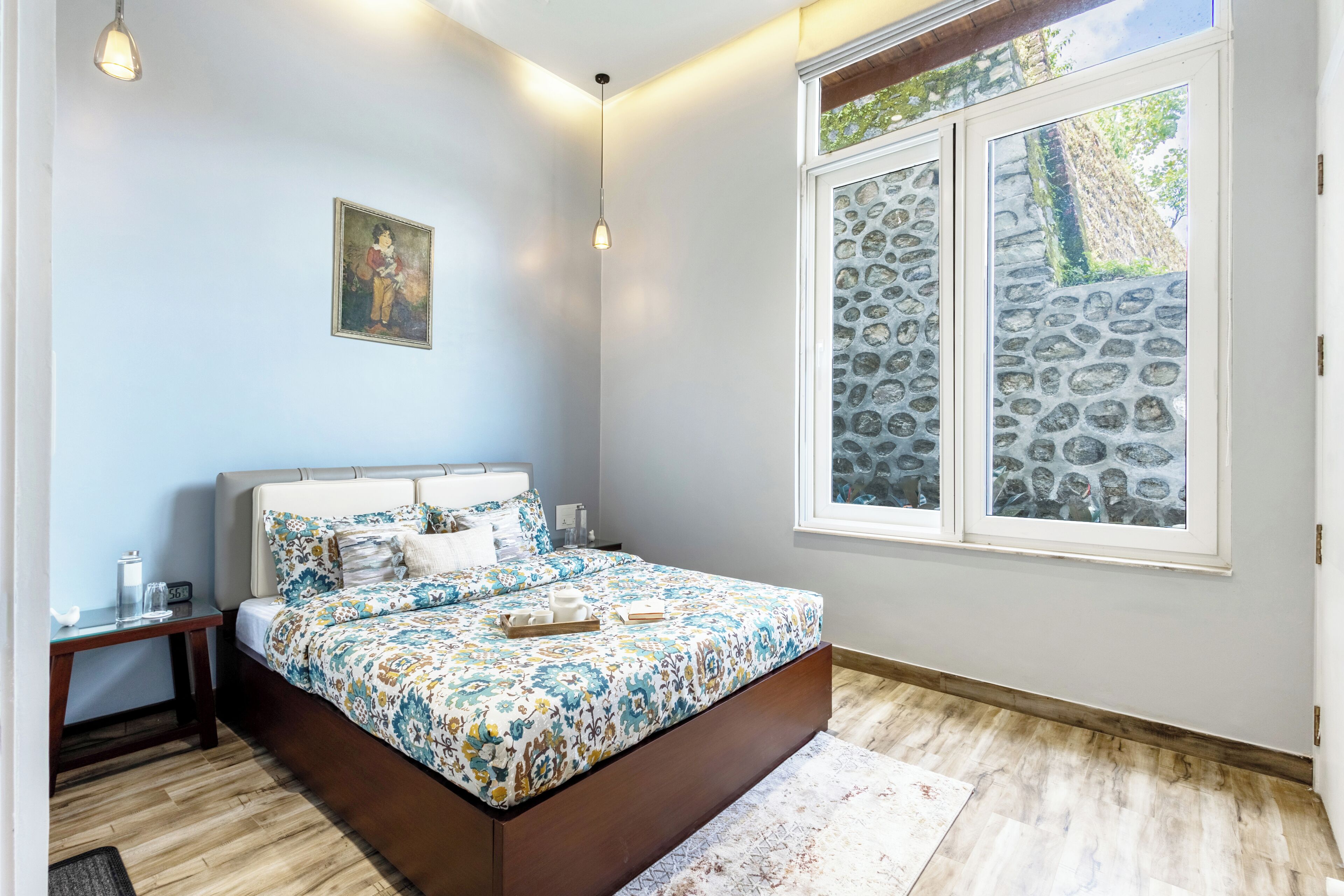 Luksusvilla, balkong, fjellutsikt