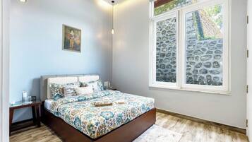 Luksusvilla, balkong, fjellutsikt