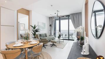 Luxury Apartment, Balcony, City View | Interior