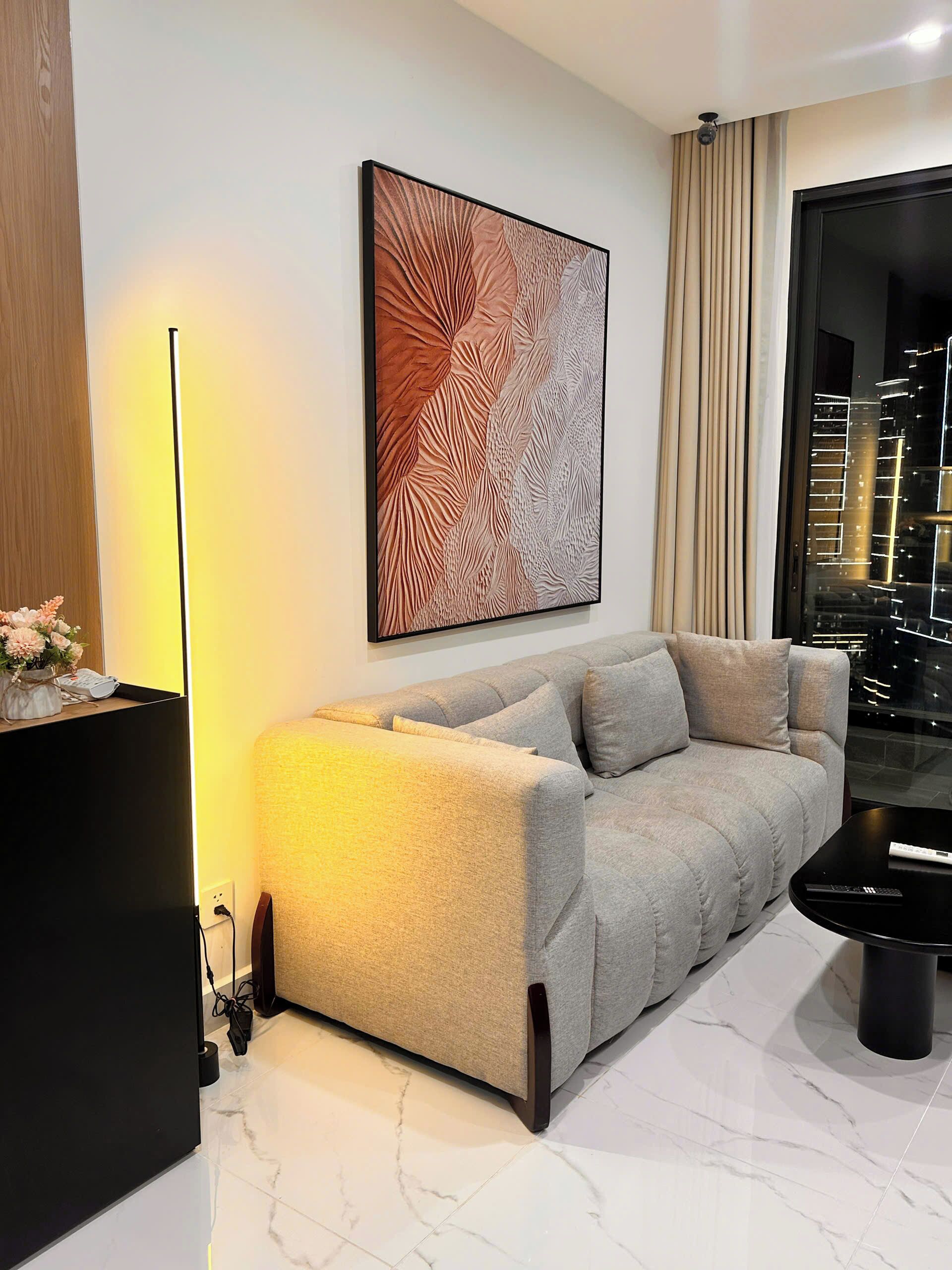 Familieleilighet, aircondition, byutsikt | Oppholdsområde