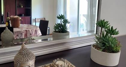 Bright apartment with veranda and private parking space.