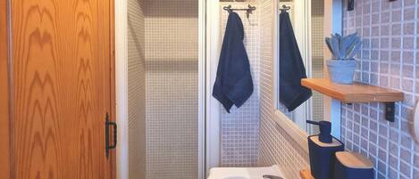 Shower, hair dryer