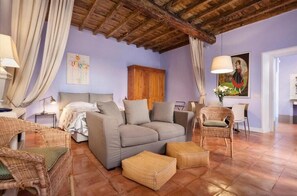 Executive Apartment | Living area - Apartment Via Farina (Rome)