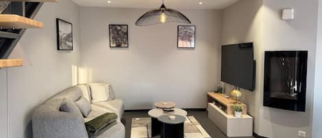 Appartement Deluxe, vue montagne | Coin séjour