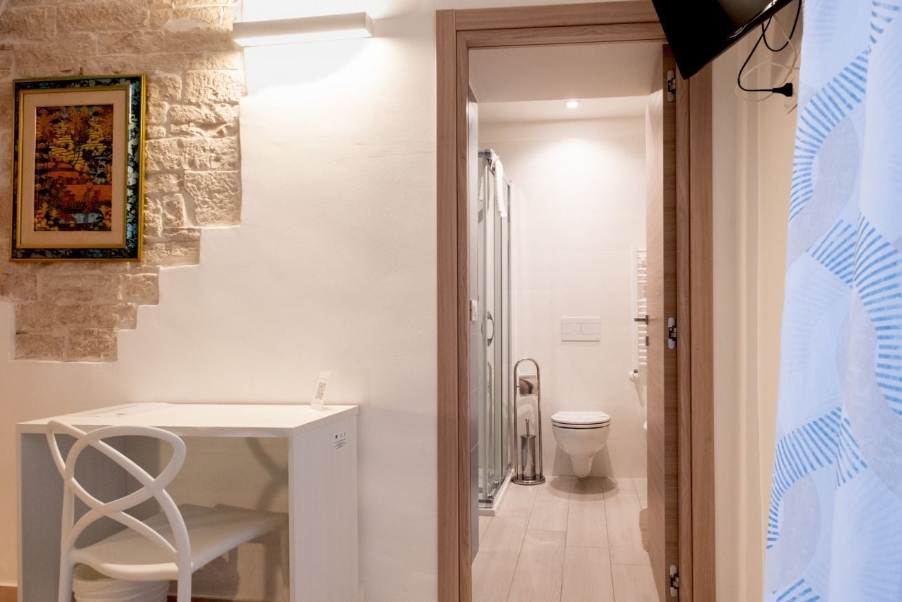 Regadera, bidet, toallas 