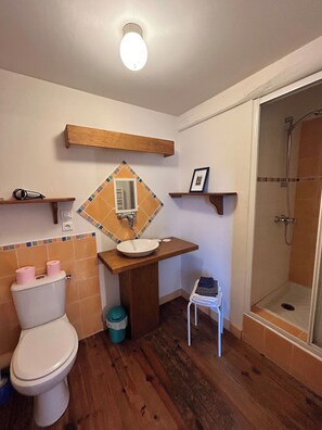 Shower, jetted bath, hair dryer, towels - Charming Chateau 7-bedroom- 16 people-  with Heated indoor pool & SPA (Bugarach)