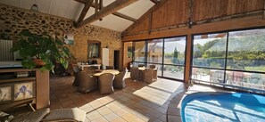 Dining - Charming Chateau 7-bedroom- 16 people-  with Heated indoor pool & SPA (Bugarach)